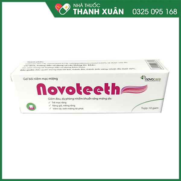 Novoteeth giảm đau nhanh và dự phòng nhiễm khuẩn răng miệng